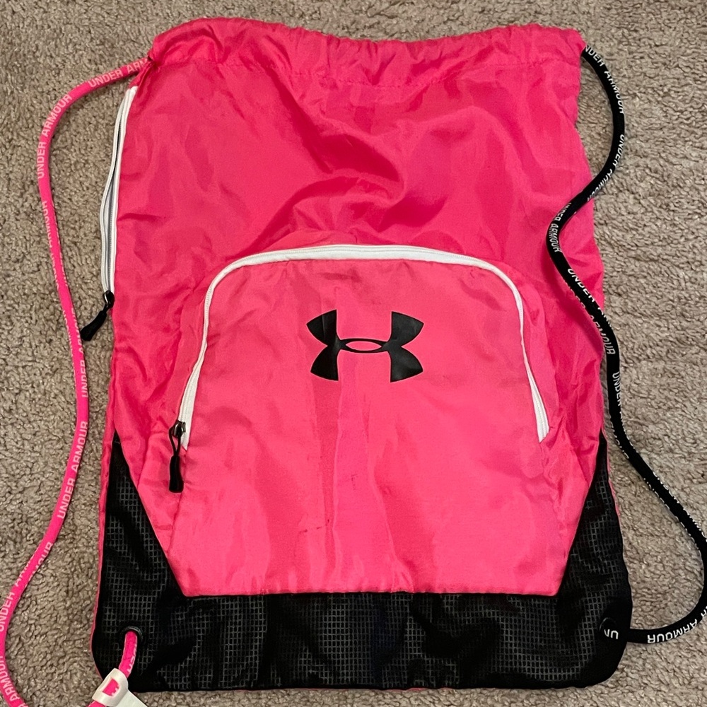 Under Armour Pink and Black Backpack